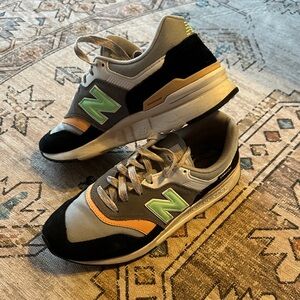 New Balance Sneakers with Lime and Tangerine Highlights